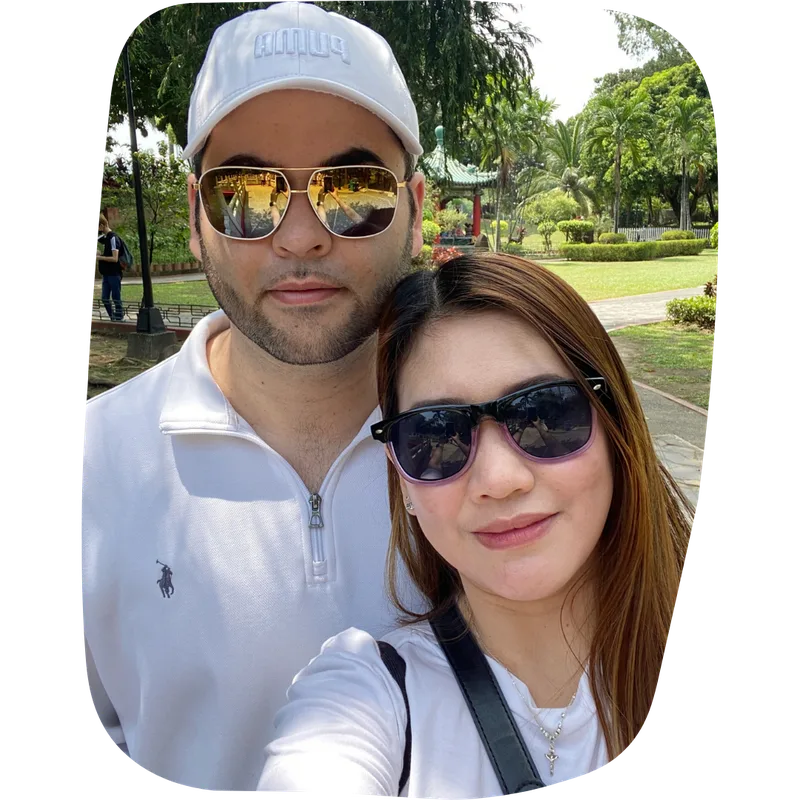 Zach and his wife, founders of Surge Outsourcing