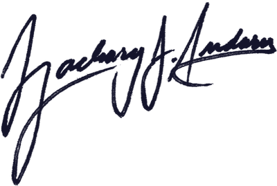 Zach's signature